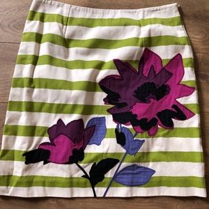 Boden stripe flower skirt US 8 UK 12